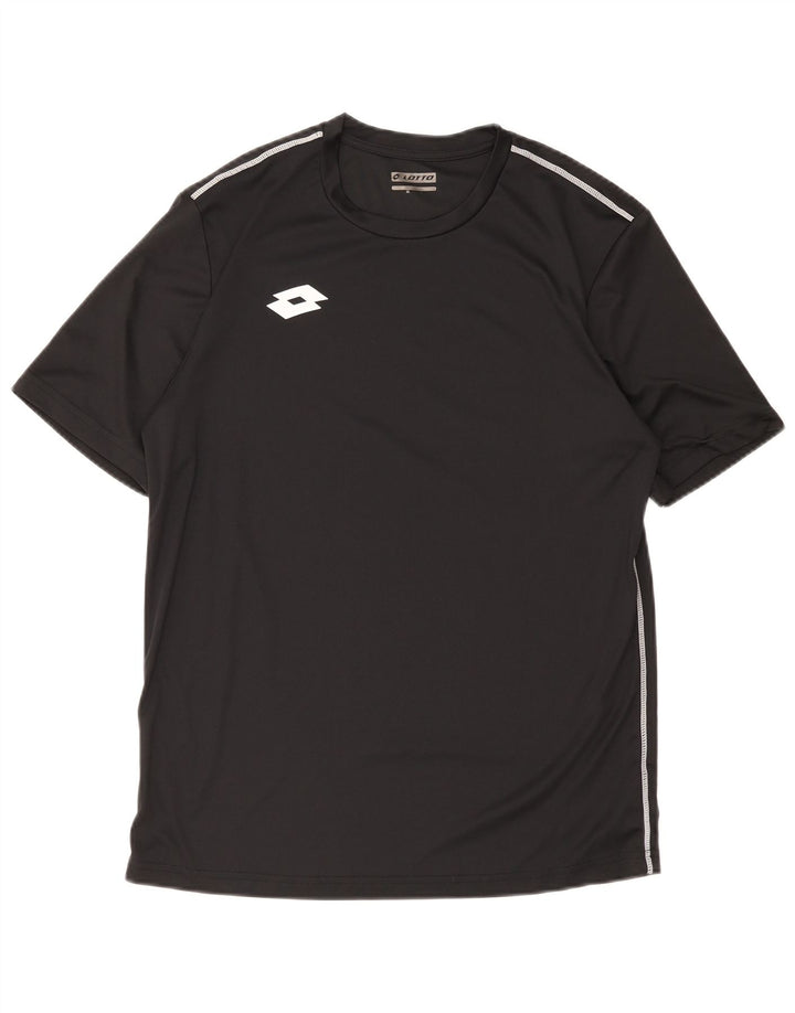 T-shirt da uomo Lotto Top Large in poliestere nero
