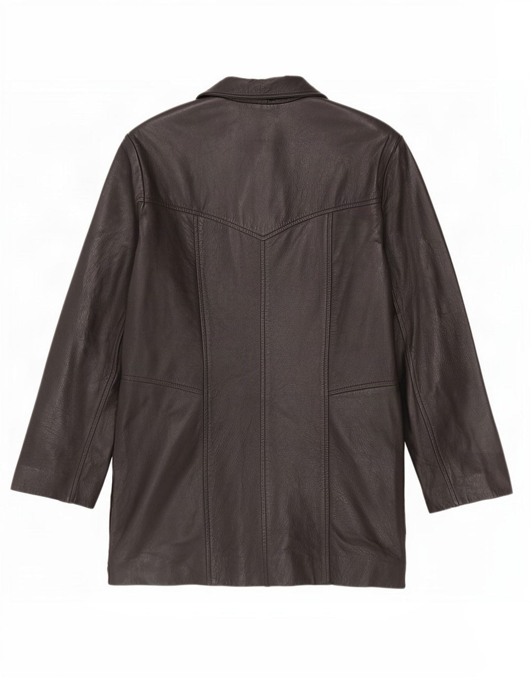 Giacca blazer in pelle da donna a 5 bottoni Heeli UK 16 grande nera