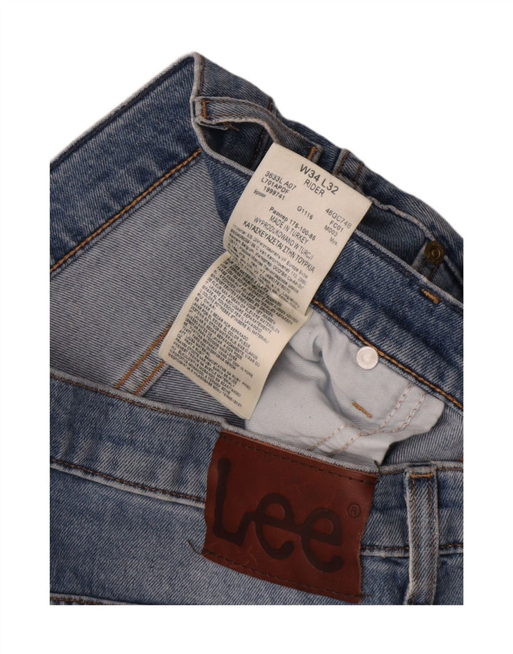 Jeans dritti da uomo Lee Rider W34 L28 cotone blu