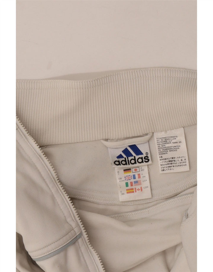 Giacca da tuta da uomo ADIDAS UK 42/44 Large Poliestere bianco