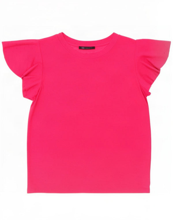 T-shirt da donna Marks & Spencer Top UK 16 Large rosa in viscosa