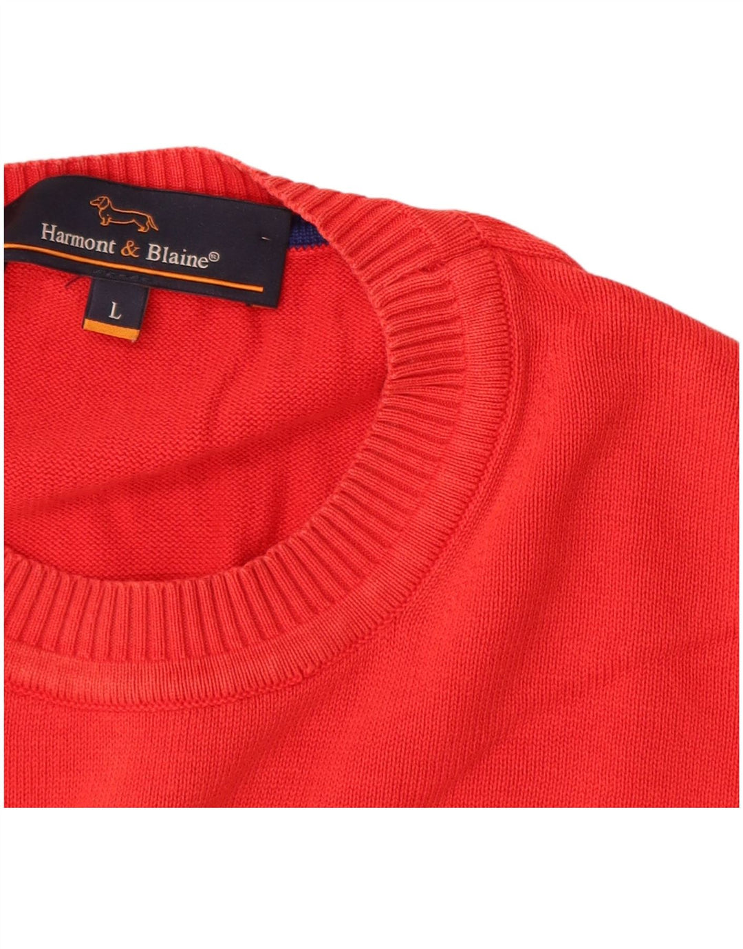 HARMONT & BLAINE Maglione girocollo da uomo grande in cotone rosso