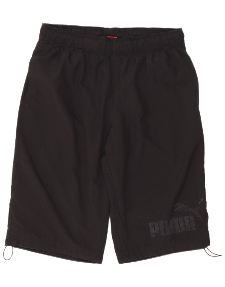 Pantaloncini sportivi grafici da uomo Puma grandi in poliestere nero