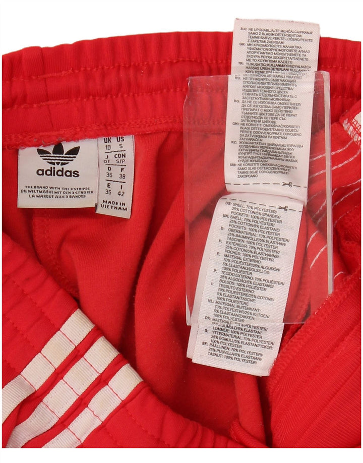 Pantaloni da tuta da donna ADIDAS UK 10 piccoli poliestere rosso