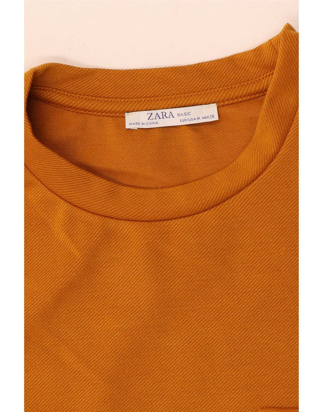 Top Zara da donna a maniche lunghe UK 14 arancione medio