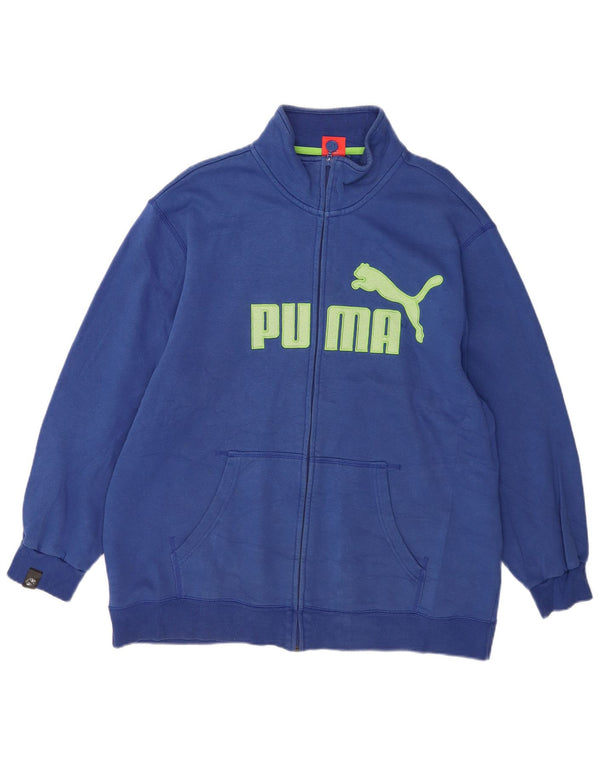 Giacca da ginnastica grafica da uomo Puma 2XL cotone blu