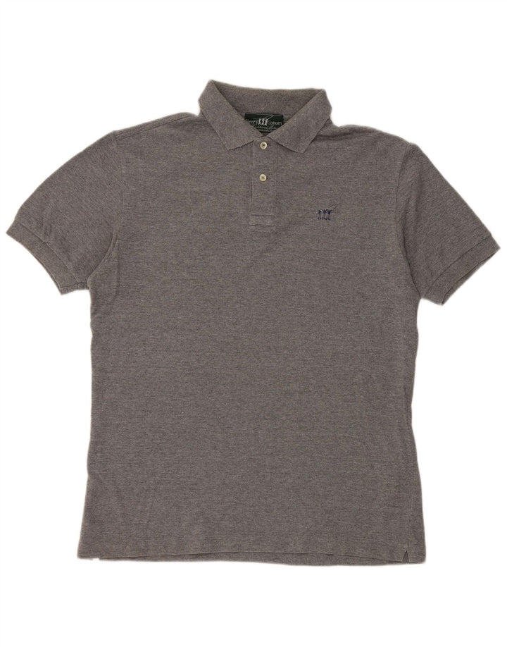 Polo da uomo Henry Cottons piccola in cotone grigio