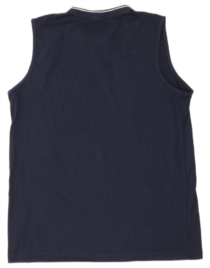Canotta da uomo Umbro grande in poliestere blu navy