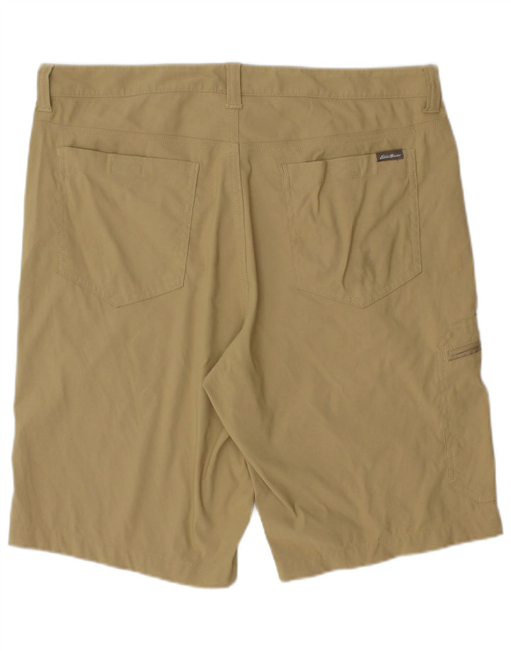 Pantaloncini cargo da uomo Eddie Bauer W34 nylon grande kaki