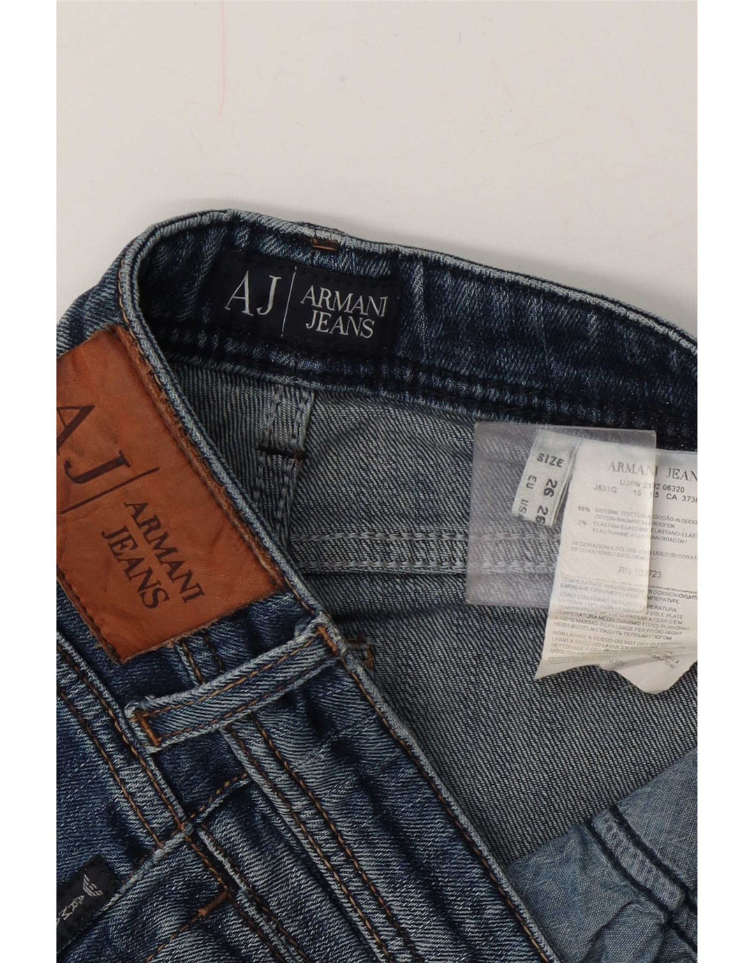 Jeans bootcut slim da donna Armani W26 L29 cotone blu