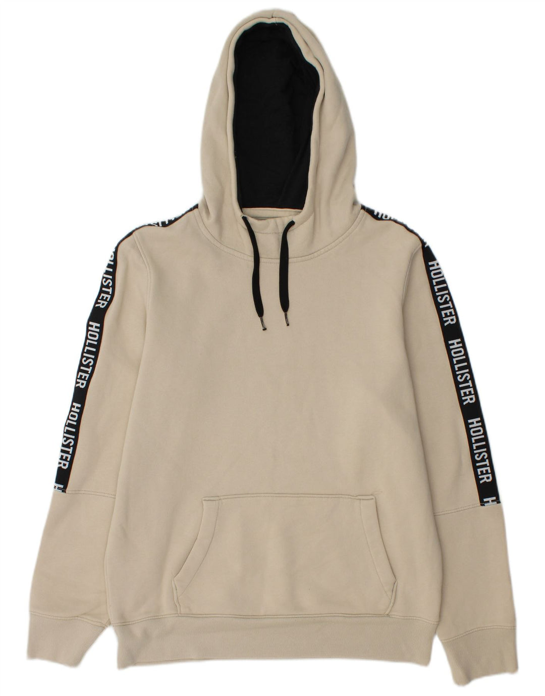 Maglione con cappuccio grafico da uomo HOLLISTER in cotone color block beige medio