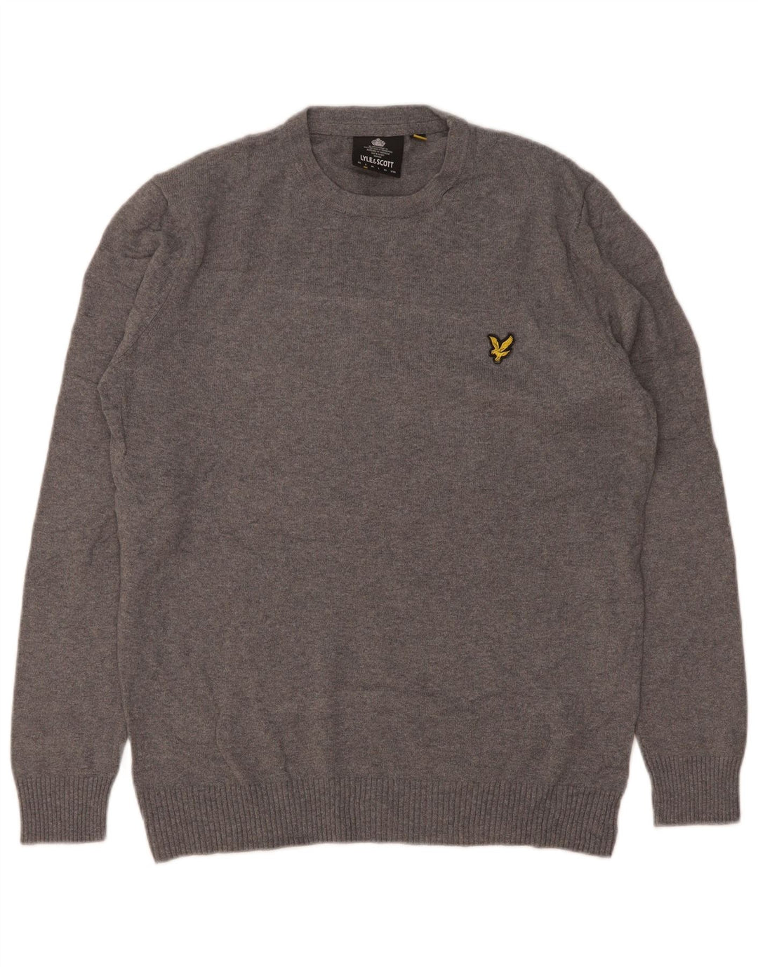 Lyle & Scott Maglione girocollo da uomo in cotone piccolo grigio screziato