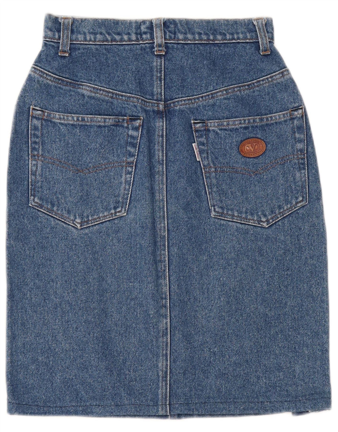 Gonna in denim da donna Valentino W26 piccola in cotone blu