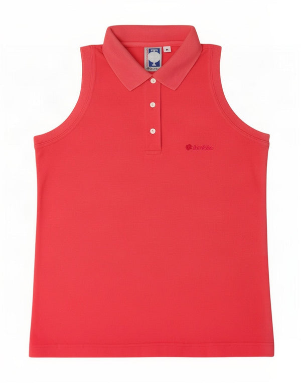 Polo senza maniche da donna Lotto UK 12 cotone rosa medio