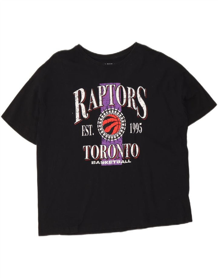NBA Womens Oversized Graphic T-Shirt Top UK 14 Medium Black Cotton Vintage NBA and Second-Hand NBA from Messina Hembry 