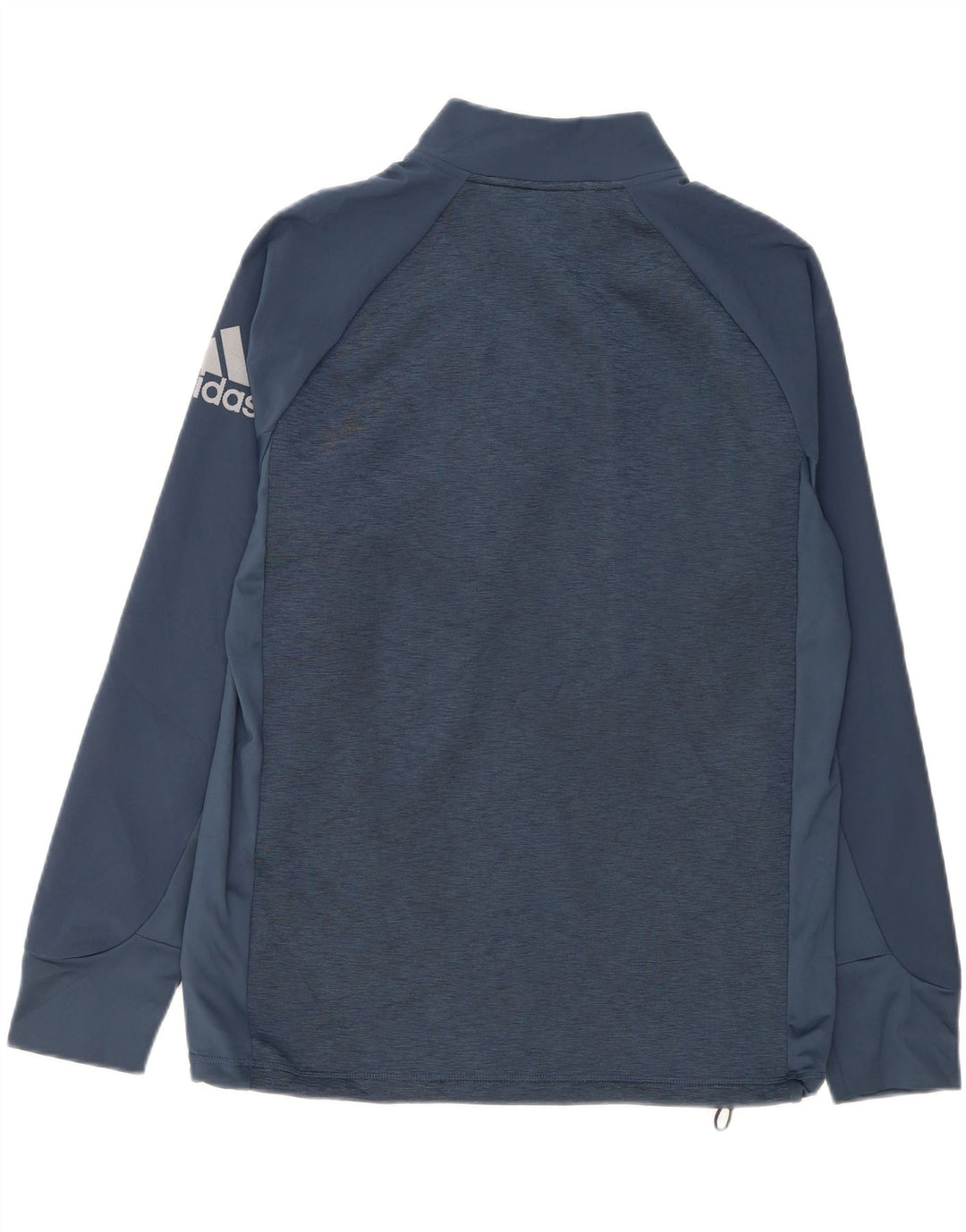 ADIDAS Top da tuta pullover con zip e collo da uomo, medio, blu navy screziato