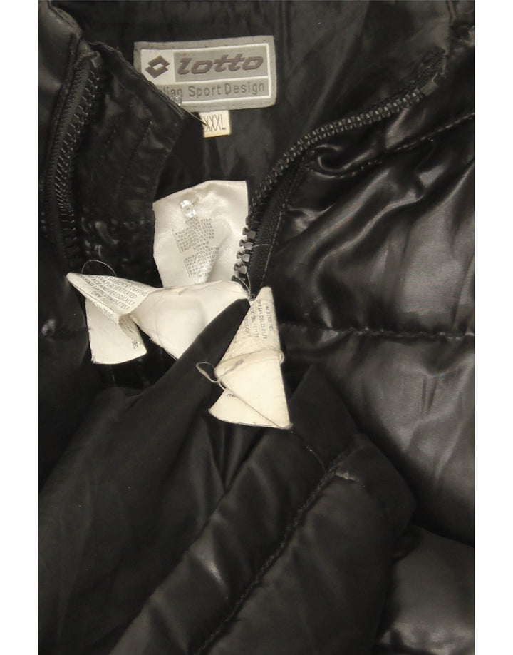 Giacca imbottita con cappuccio da uomo Lotto UK 46 3XL poliestere nero
