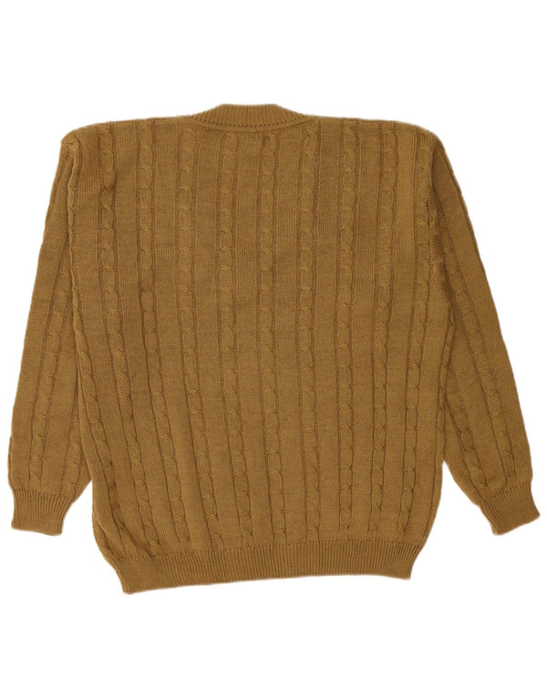 Piu Verona Maglione da uomo con scollo a V UK 48 2XL Acrilico kaki