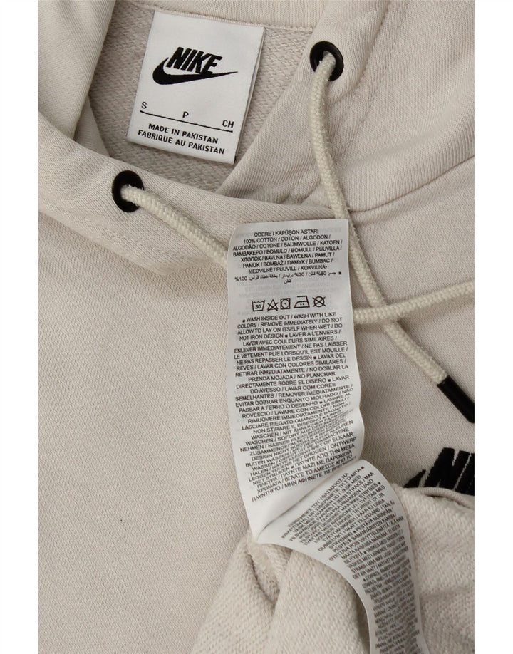 Felpa con cappuccio da uomo Nike Small in cotone bianco