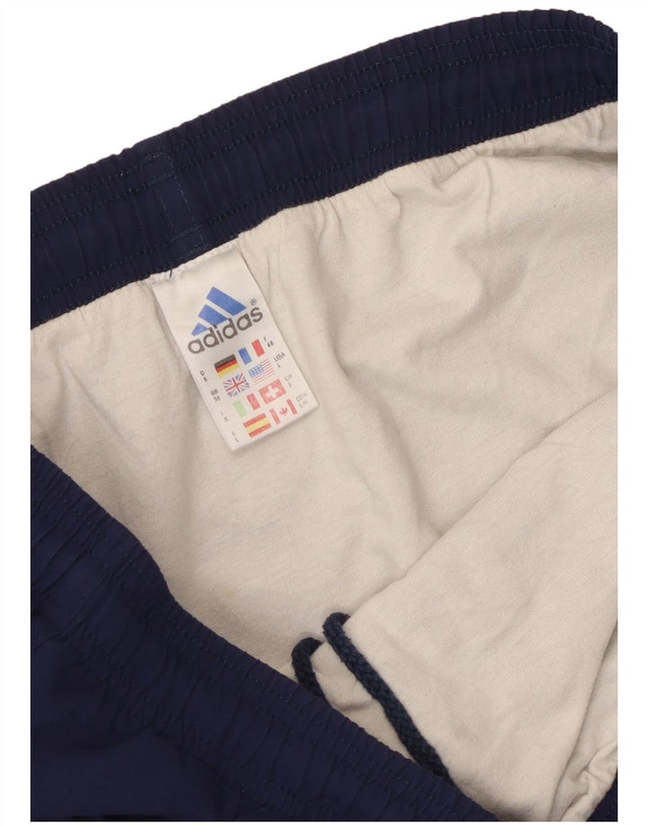 Pantaloncini sportivi da uomo Adidas Large blu navy in poliestere