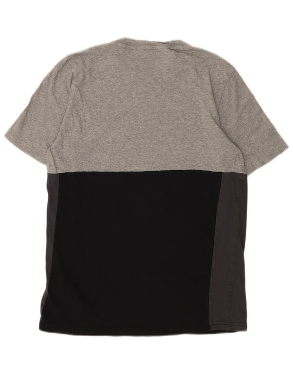 T-shirt grafica ADIDAS per ragazzi 15-16 anni in cotone color block grigio