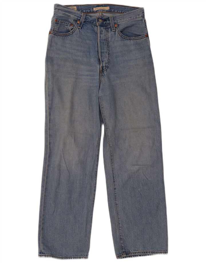 Jeans dritti a gabbia toracica da donna LEVI'S W27 L27 cotone blu
