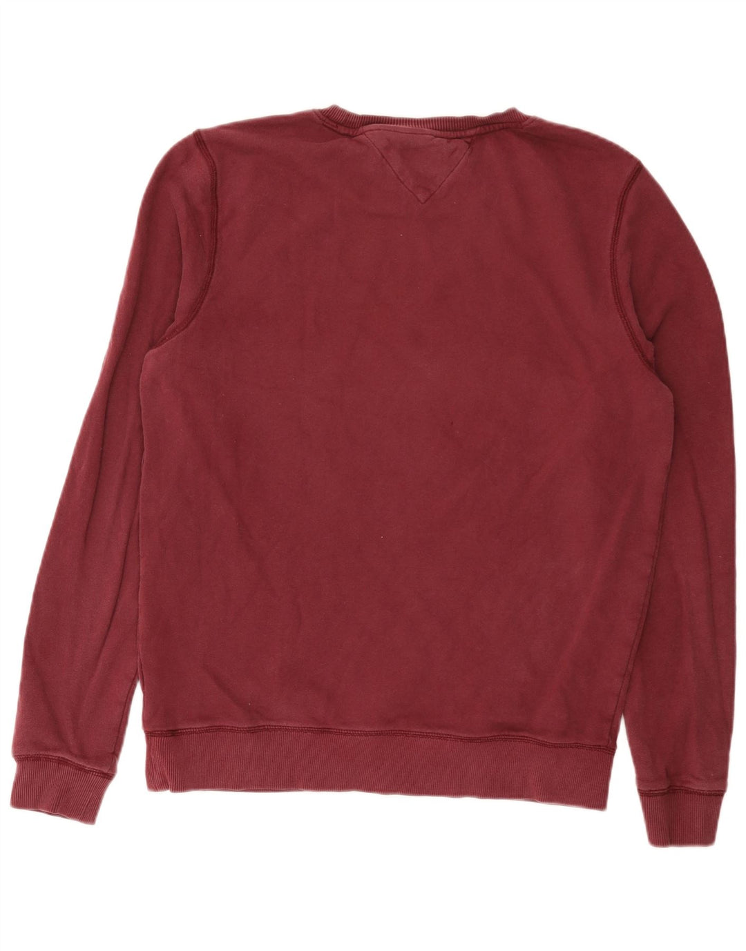 Tommy Hilfiger Uomo Felpa Maglione Grande Borgogna Cotone