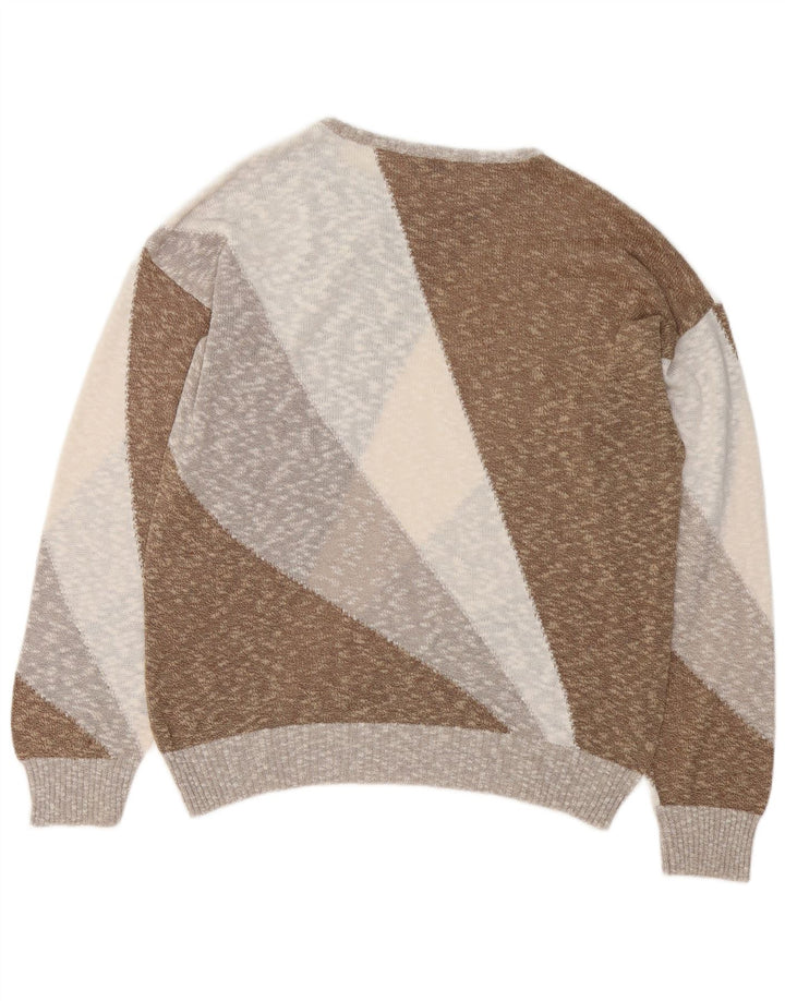 Maglione da uomo girocollo Panizza grande color block multicolore