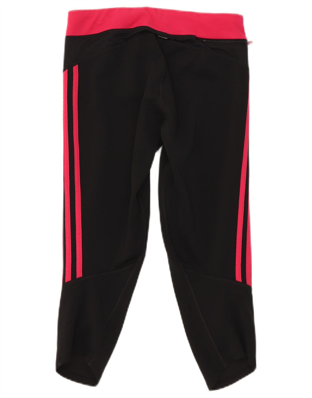 Adidas Capri Leggings da donna UK 12 Medium Nero Colourblock Poliestere
