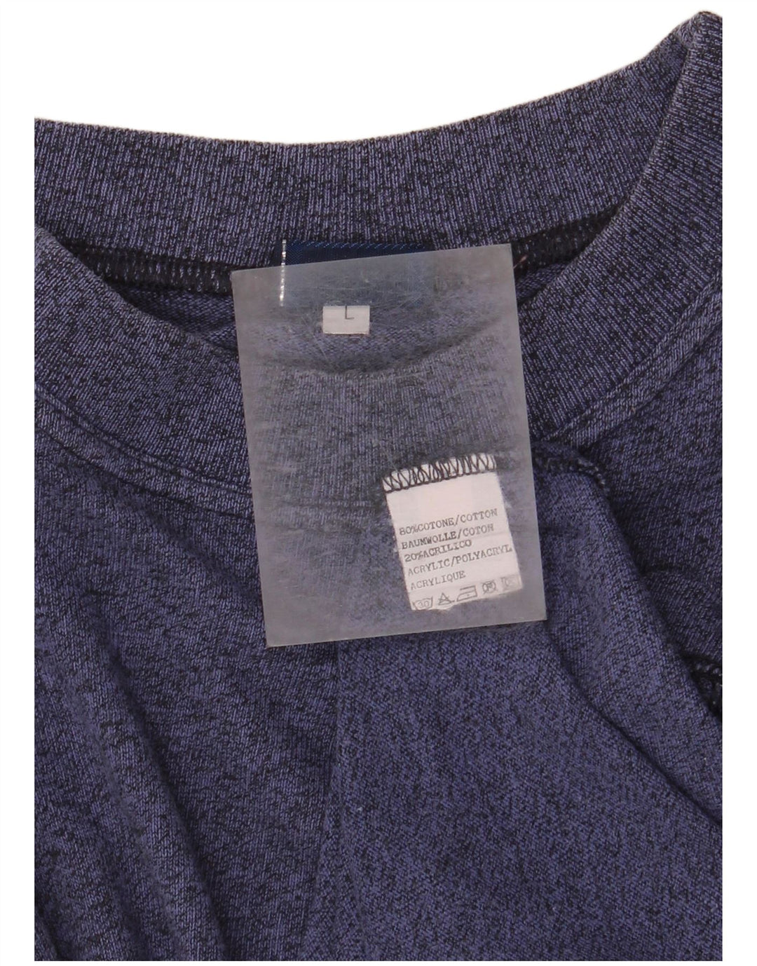 T-shirt grafica da uomo Asics, taglia grande, in cotone screziato blu navy