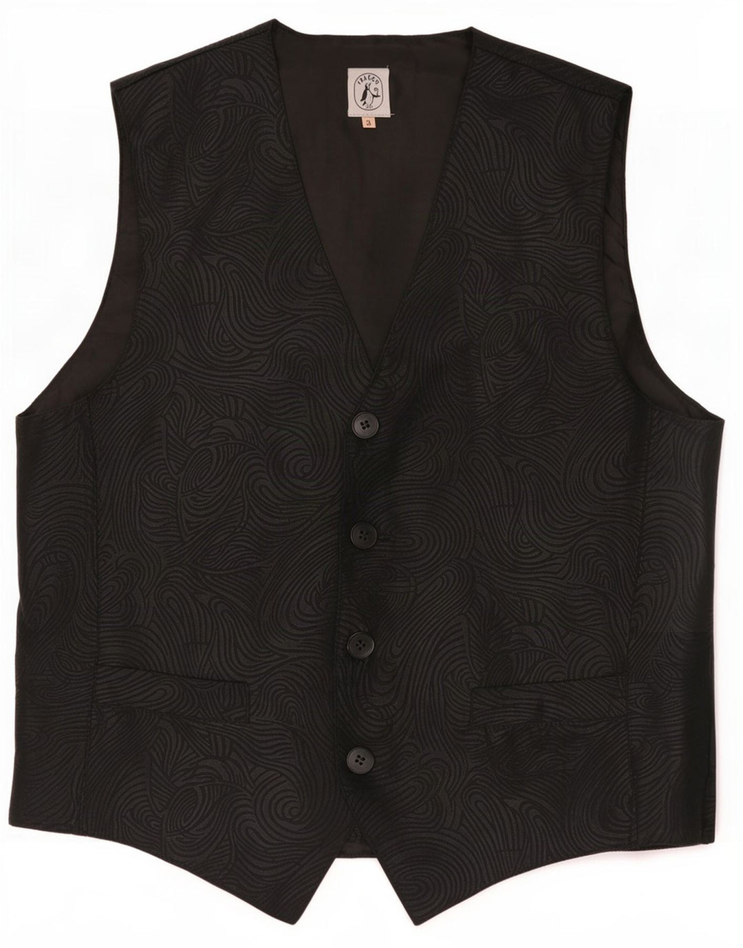 Gilet da uomo Isacco grande nero poliestere