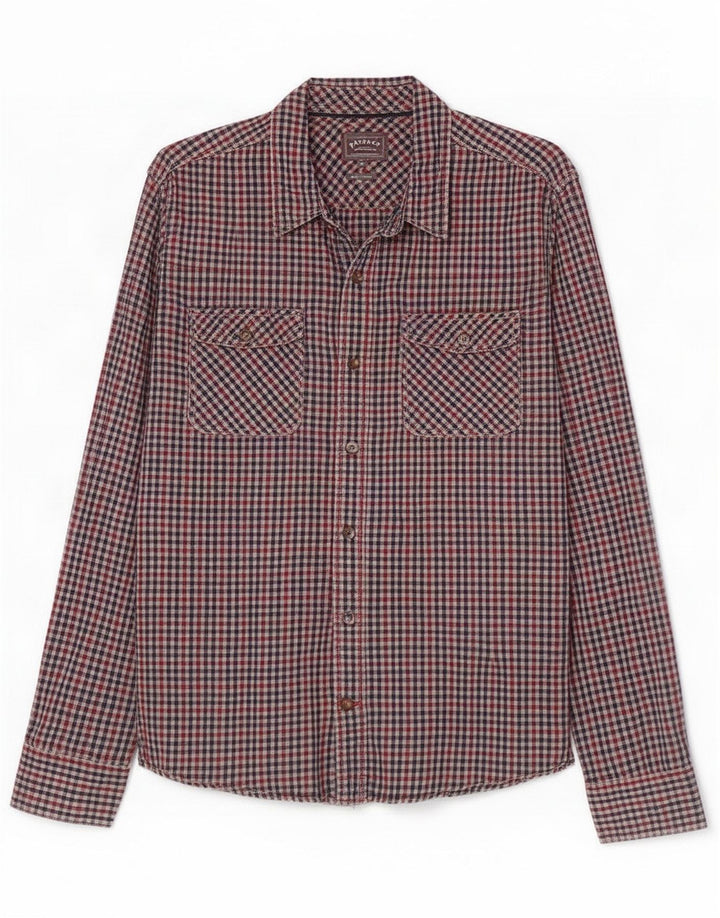 Fat Face Camicia slim fit da uomo grande in cotone a quadretti multicolore