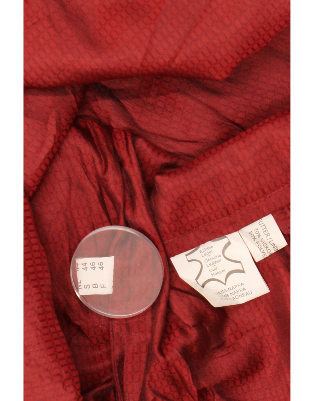 Giacca in pelle da donna VINTAGE EU 46 XL Pelle bordeaux