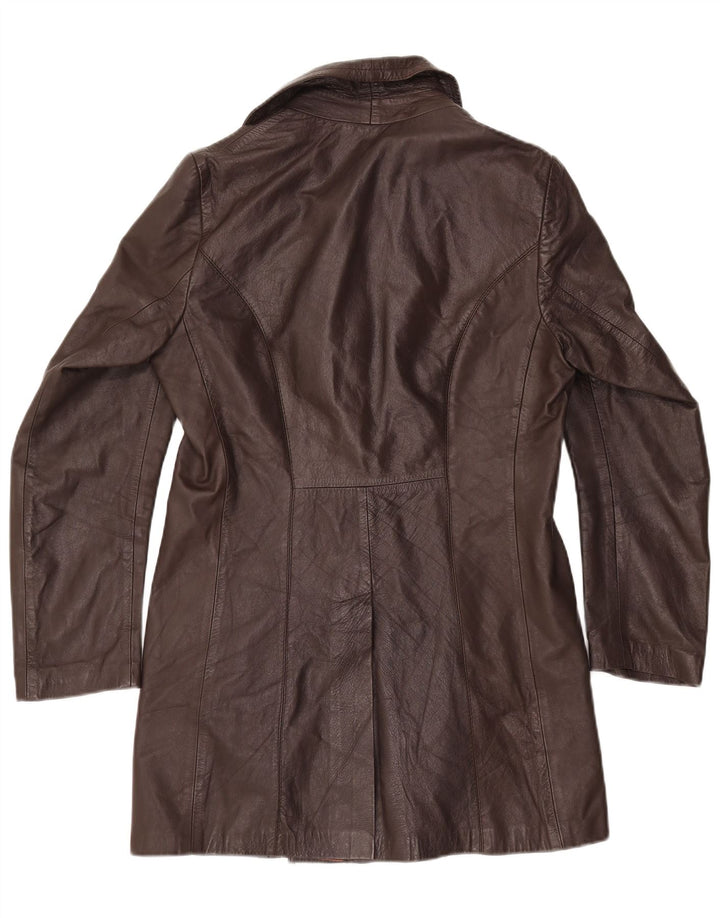Cappotto in Pelle Donna VINTAGE IT 50 XL Marrone