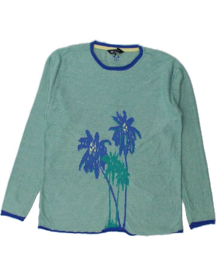 CREW CLOTHING Womens Crew Neck Jumper Sweater UK 12 Medium  Green Vintage Crew Clothing and Second-Hand Crew Clothing from Messina Hembry 
