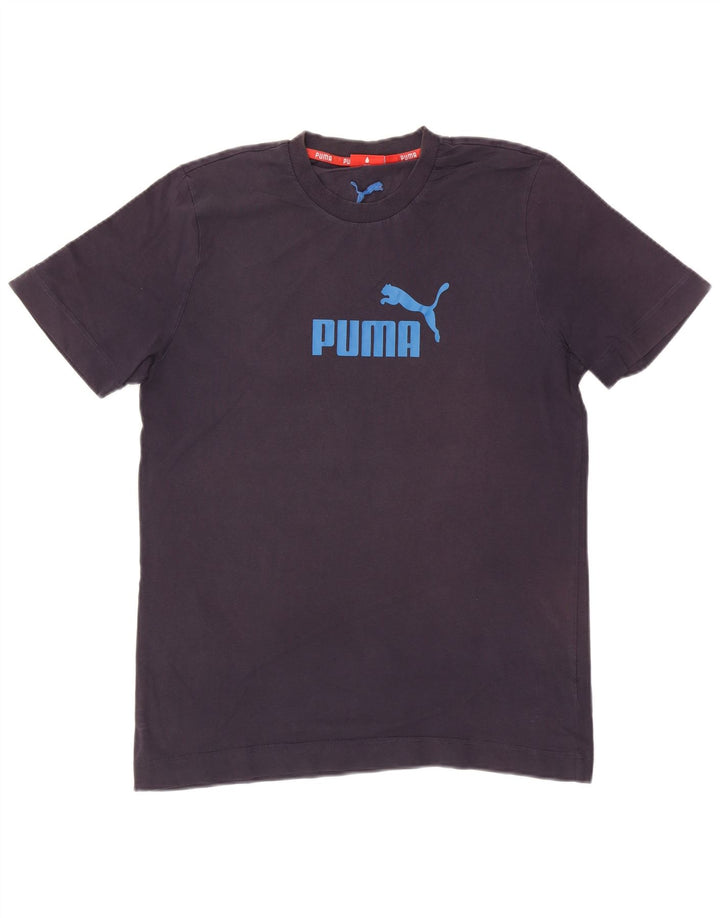 T-shirt grafica da uomo PUMA Top Large blu navy
