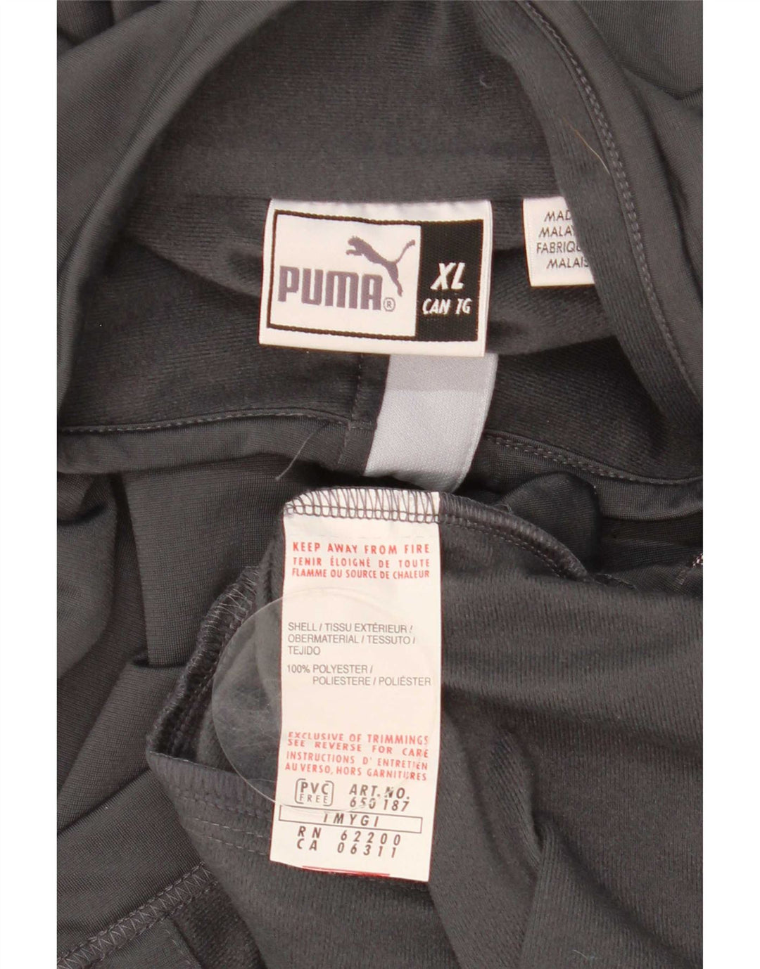 Giacca da tuta da uomo Puma XL Poliestere color block grigio