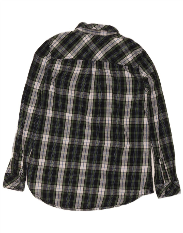 Camicia in flanella da donna Tommy Hilfiger UK 12 Cotone a quadri verde medio