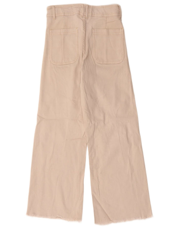 Jeans Zara per ragazze a gamba larga 13-14 anni W26 L26 Beige