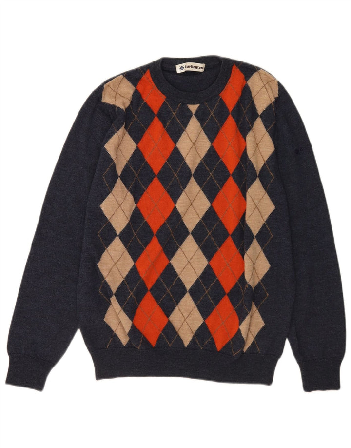 Maglione maglione girocollo da uomo Burlington IT 48 blu navy medio