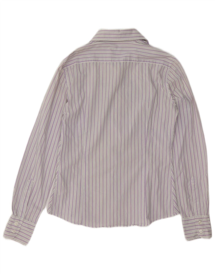 Camicia da donna Benetton UK 14 Cotone a righe viola medio