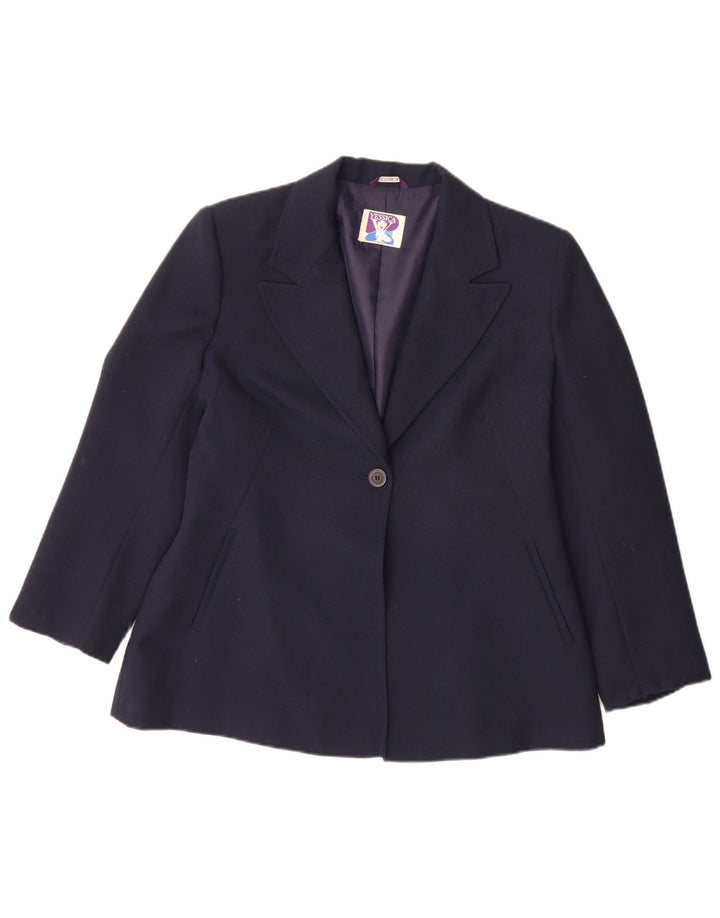 Giacca blazer da donna a 1 bottone Yessica EU 42 Large blu navy in poliestere