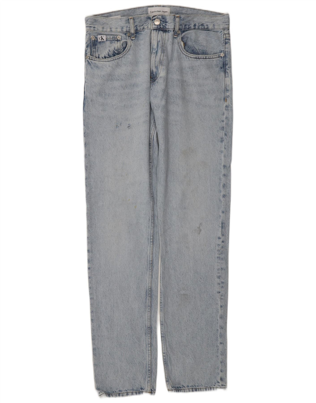 Jeans dritti da uomo Calvin Klein W29 L32 cotone blu