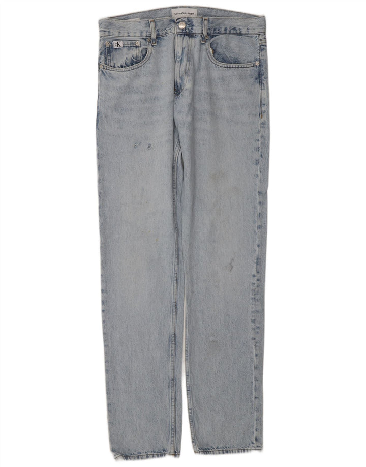 Jeans dritti da uomo Calvin Klein W29 L32 cotone blu