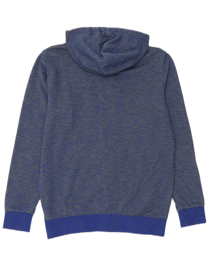 Maglione con cappuccio e zip da uomo Mistral piccolo in cotone screziato blu