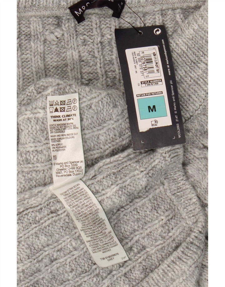 Gonna longuette in maglia da donna Marks & Spencer media W30 acrilico grigio