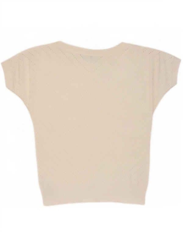 Maglione da donna con scollo a barca corto Banned Retro UK 14 Large Bianco