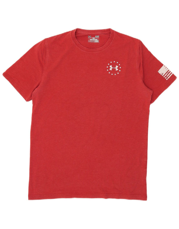 T-shirt grafica da uomo vestibilità ampia Under Armour piccola rossa