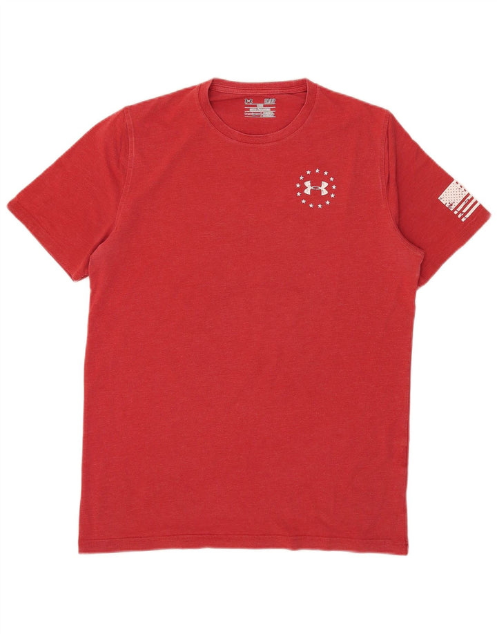 T-shirt grafica da uomo vestibilità ampia Under Armour piccola rossa