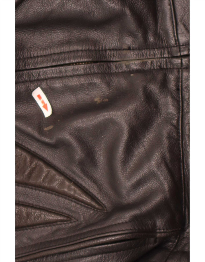 Streetfighter Giacca da corsa in pelle da uomo IT 48 4XL Nera